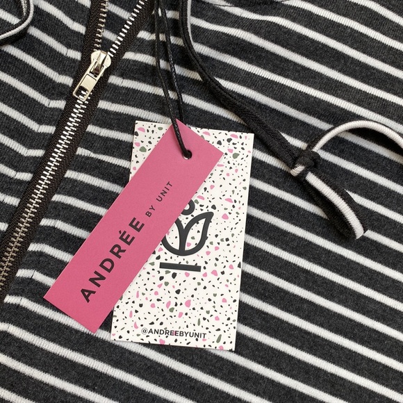 🎉HP🎉 Andreé by Unit Dolman Sleeve Hoodie 💗 Gray & White - Picture 14 of 16